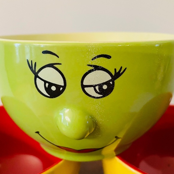 THREE novelty ceramic bowls with anthropomorphic faces, Quirky Cereal Bowls - Picture 3 of 7